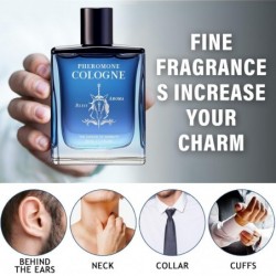 Eau de Cologne aux phéromones Dijkoo pour homme, parfum haut de gamme pour attirer les femmes, parfums boisés frais purs et durables, grande capacité et durable (1,7 oz)