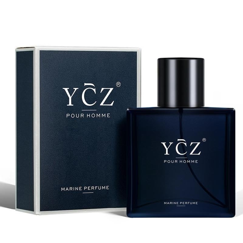 Ycz Midnight Marine Man Eau de Parfum 1,7 oz (50 ml), Eau de Parfum Homme Longue Durée, Ce qui en fait le cadeau idéal pour un gentleman