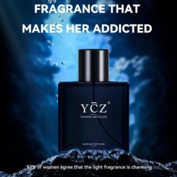 Ycz Midnight Marine Man Eau de Parfum 1,7 oz (50 ml), Eau de Parfum Homme Longue Durée, Ce qui en fait le cadeau idéal pour un gentleman