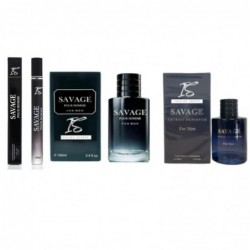 INSPIRE SCENTS Savage Extrait De Parfum Spray pour homme - 3,4 oz + Spray de voyage, parfum masculin chaleureux pour un usage quotidien