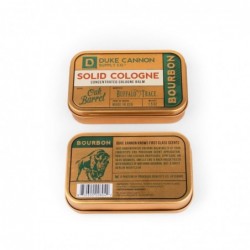 Eau de Cologne solide pour homme Duke Cannon - Bourbon | Baume de Cologne concentré | Fabriqué avec des ingrédients naturels et biologiques | Parfum boisé de fût de chêne