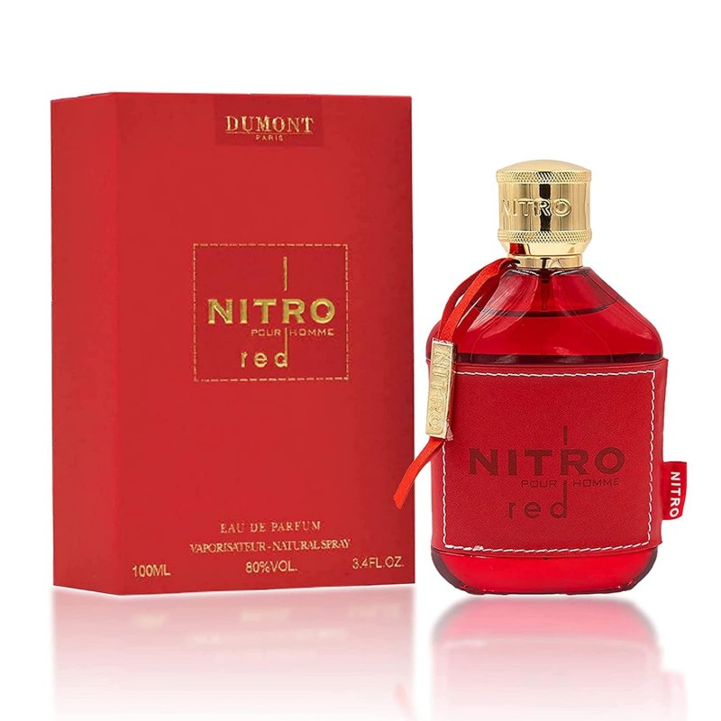 Dumont NITRO RED - 3.4oz - Eau De Parfum - Parfum de luxe pour homme - Parfum fruité, boisé, floral et masculin