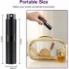 Flacon atomiseur de parfum portable rechargeable de voyage de 8 ml pour adultes hommes femmes (noir, lot de 2)